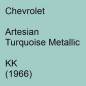 Preview: Chevrolet, Artesian Turquoise Metallic, KK (1966).